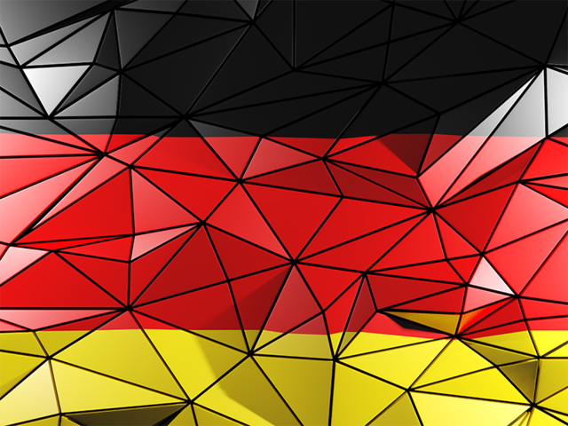 Бэкграунд из треугольников. Скачать флаг. Германия