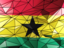 Ghana. Triangle background. Download icon.