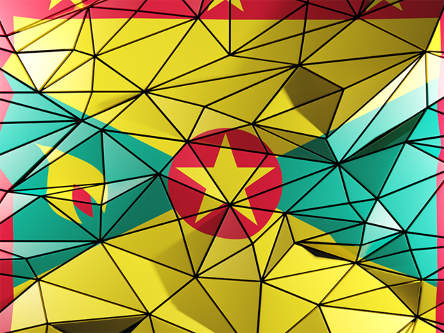 Triangle background. Download flag icon of Grenada at PNG format