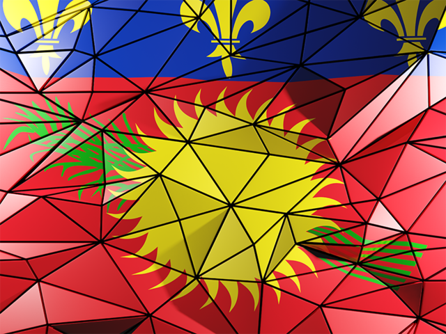 Triangle background. Download flag icon of Guadeloupe at PNG format