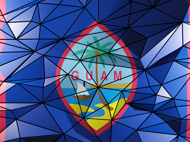 Triangle background. Download flag icon of Guam at PNG format