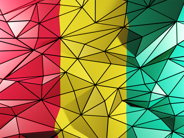 Triangle background. Download flag icon of Guinea at PNG format