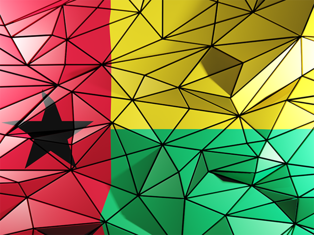 Бэкграунд из треугольников. Скачать флаг. Гвинея-Бисау
