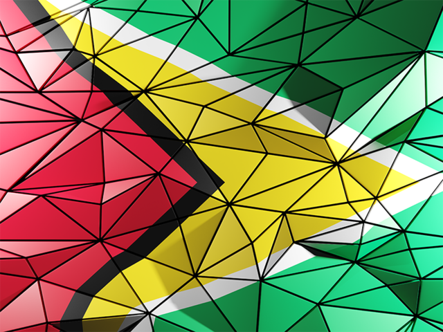 Triangle background. Download flag icon of Guyana at PNG format