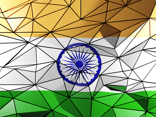 Triangle background. Download flag icon of India at PNG format