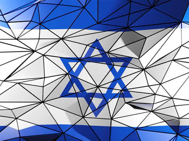 Triangle background. Download flag icon of Israel at PNG format