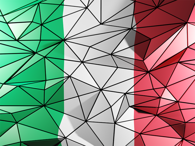 Бэкграунд из треугольников. Скачать флаг. Италия