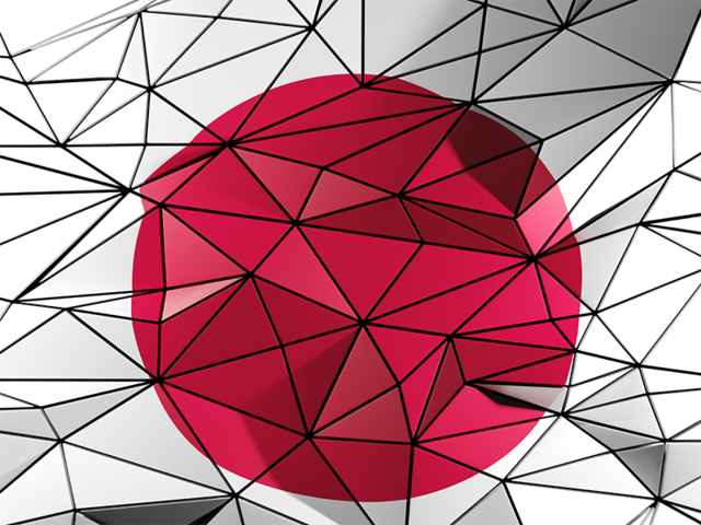 Triangle background. Download flag icon of Japan at PNG format