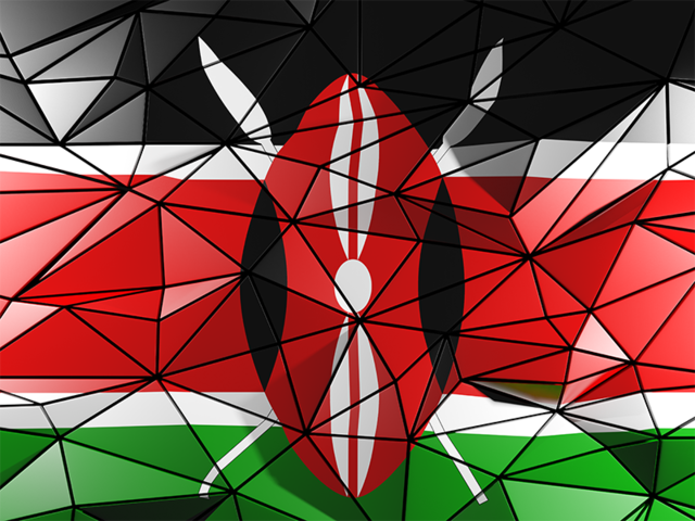 Triangle background. Download flag icon of Kenya at PNG format