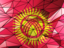 Kyrgyzstan. Triangle background. Download icon.