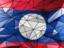 Laos. Triangle background. Download icon.