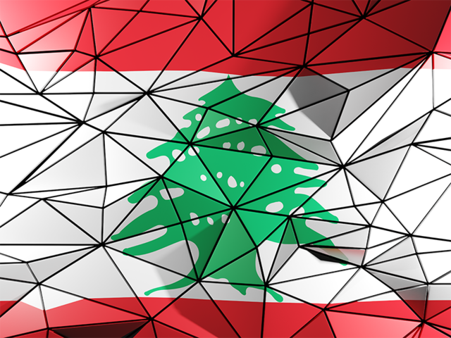 Triangle background. Download flag icon of Lebanon at PNG format