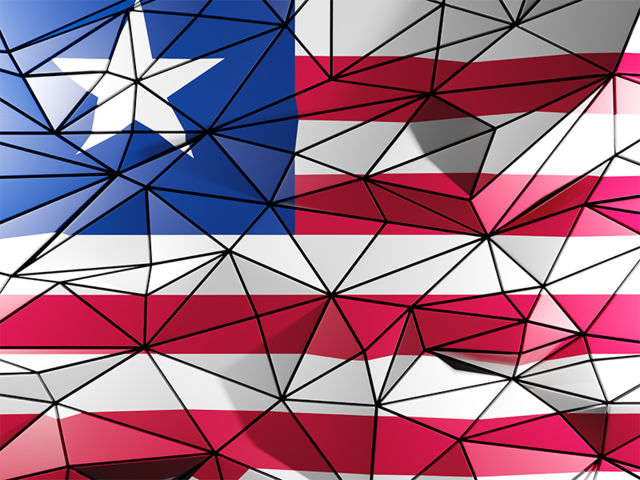 Triangle background. Download flag icon of Liberia at PNG format