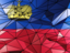Liechtenstein. Triangle background. Download icon.