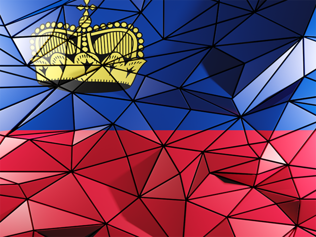 Triangle background. Download flag icon of Liechtenstein at PNG format