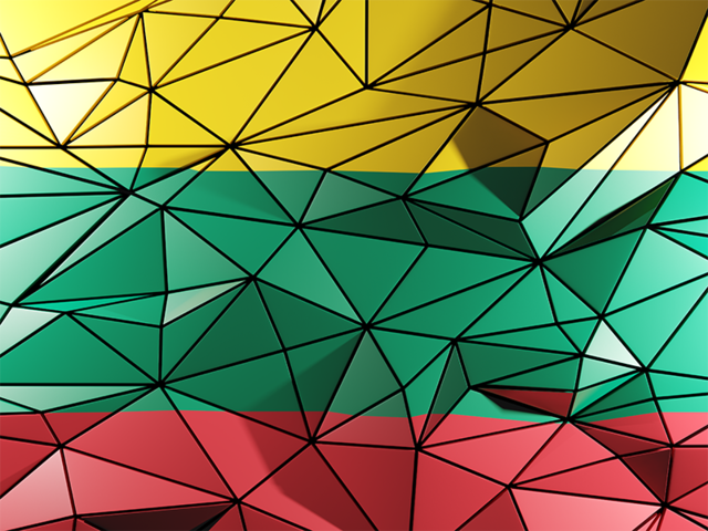 Бэкграунд из треугольников. Скачать флаг. Литва