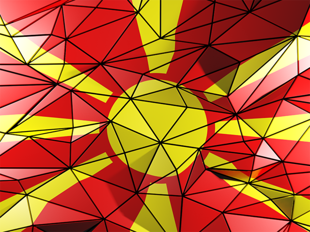 Triangle background. Download flag icon of Macedonia at PNG format