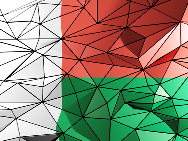 Triangle background. Download flag icon of Madagascar at PNG format