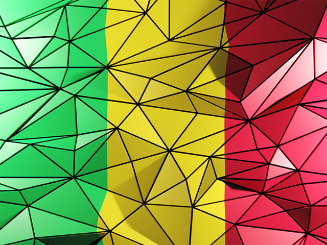 Triangle background. Download flag icon of Mali at PNG format