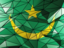 Mauritania. Triangle background. Download icon.