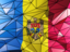 Moldova. Triangle background. Download icon.