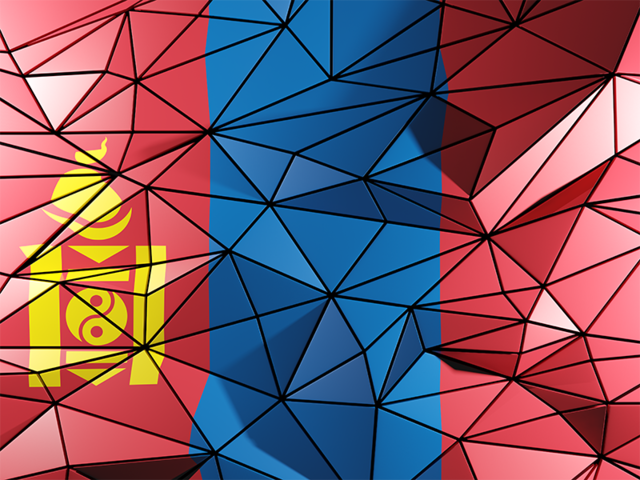 Triangle background. Download flag icon of Mongolia at PNG format