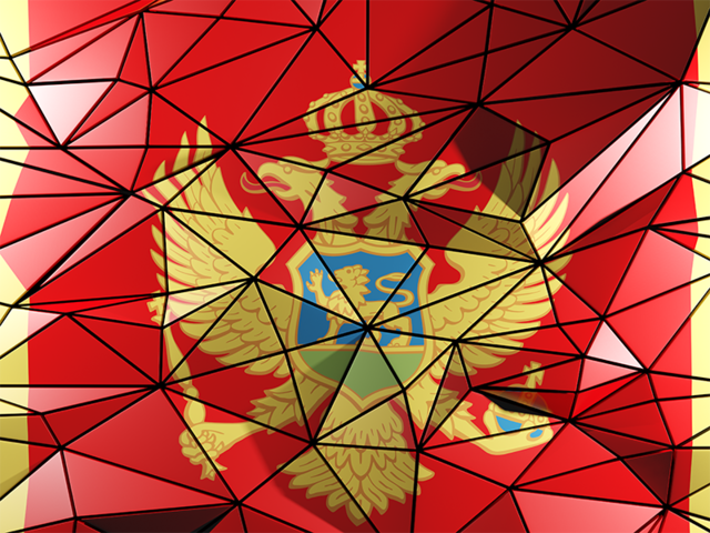 Triangle background. Download flag icon of Montenegro at PNG format