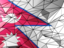 Nepal. Triangle background. Download icon.