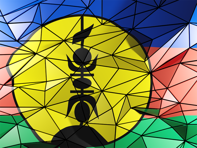 Triangle background. Download flag icon of New Caledonia at PNG format