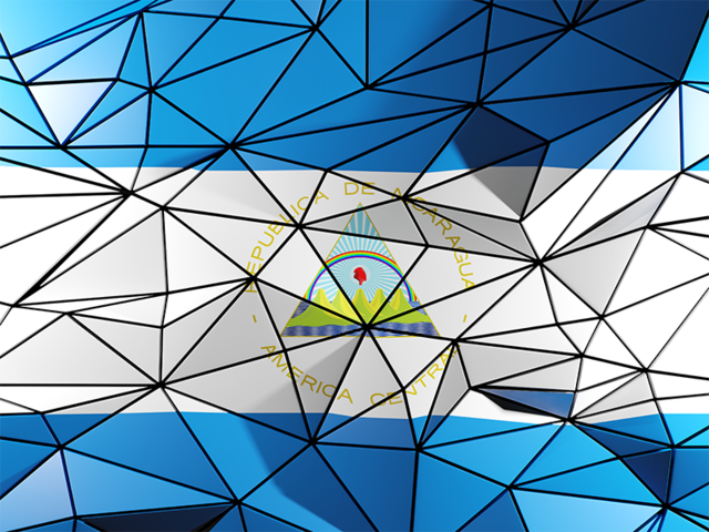 Triangle background. Download flag icon of Nicaragua at PNG format