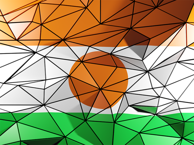 Triangle background. Download flag icon of Niger at PNG format