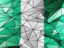 Nigeria. Triangle background. Download icon.