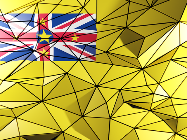 Triangle background. Download flag icon of Niue at PNG format