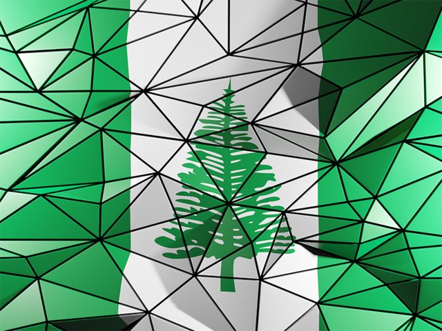 Triangle background. Download flag icon of Norfolk Island at PNG format