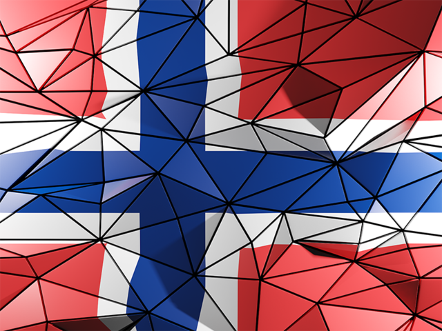 Triangle background. Download flag icon of Norway at PNG format