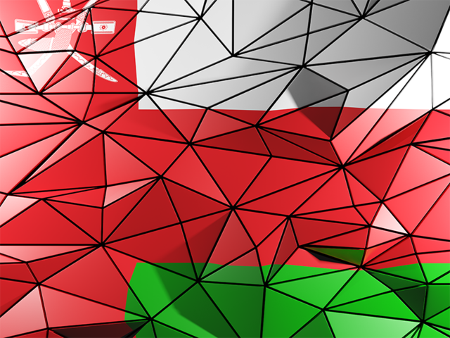 Triangle background. Download flag icon of Oman at PNG format