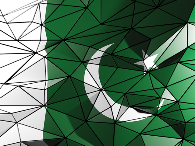 Triangle background. Download flag icon of Pakistan at PNG format