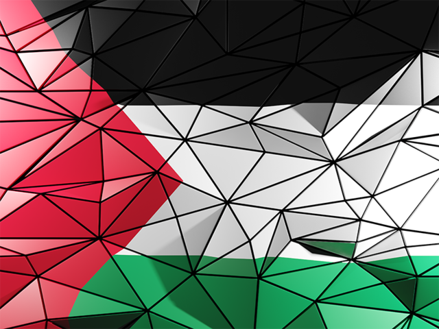 Triangle background. Download flag icon of Palestinian territories at PNG format