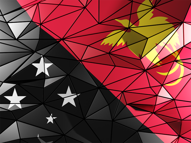 Triangle background. Download flag icon of Papua New Guinea at PNG format