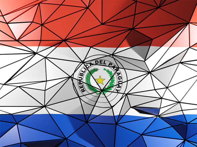 Triangle background. Download flag icon of Paraguay at PNG format
