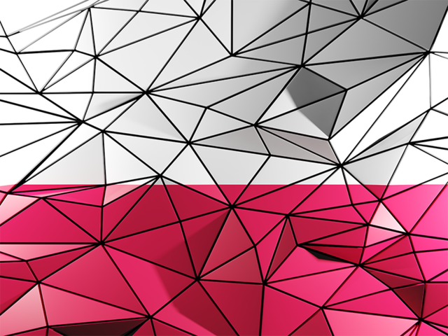 Triangle background. Download flag icon of Poland at PNG format