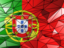 Portugal. Triangle background. Download icon.