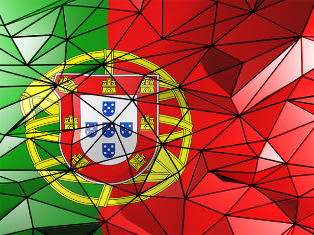 Triangle background. Download flag icon of Portugal at PNG format