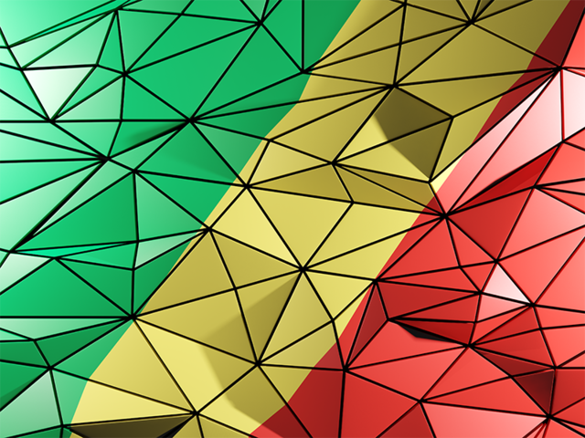Triangle background. Download flag icon of Republic of the Congo at PNG format