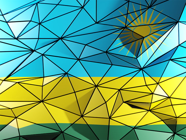 Triangle background. Download flag icon of Rwanda at PNG format