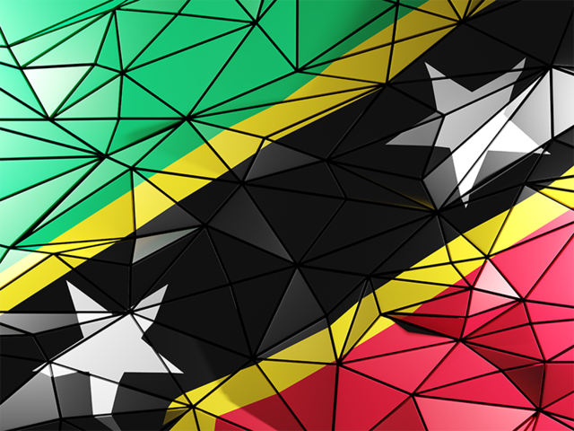 Triangle background. Download flag icon of Saint Kitts and Nevis at PNG format