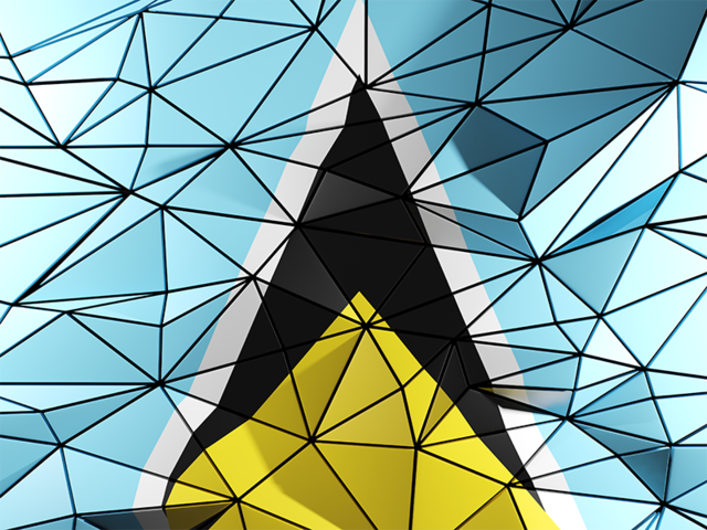 Triangle background. Download flag icon of Saint Lucia at PNG format