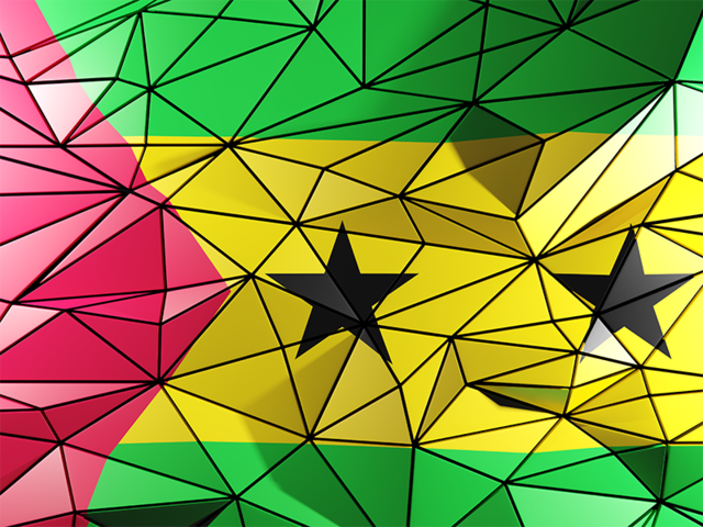 Triangle background. Download flag icon of Sao Tome and Principe at PNG format