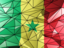 Senegal. Triangle background. Download icon.