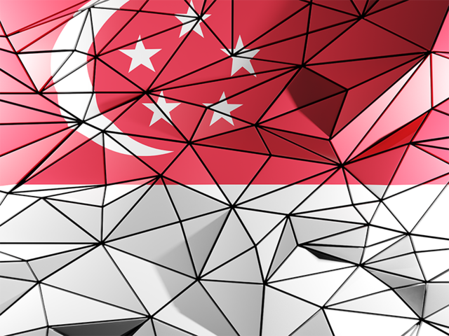 Triangle background. Download flag icon of Singapore at PNG format